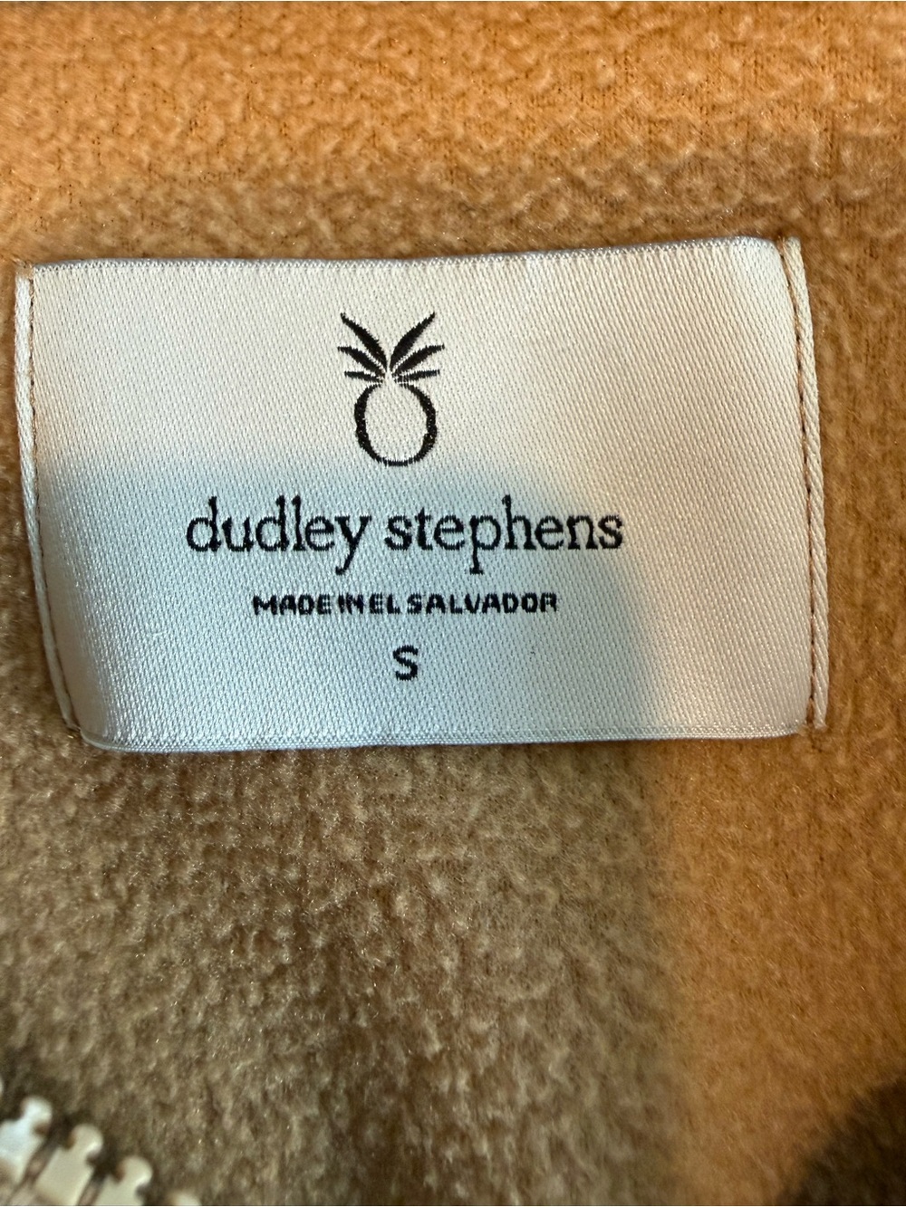 Dudley Stephens Sherpa Prospect Pullover Camel Quarter Zip Fleece Size S - Picture 2 of 8
